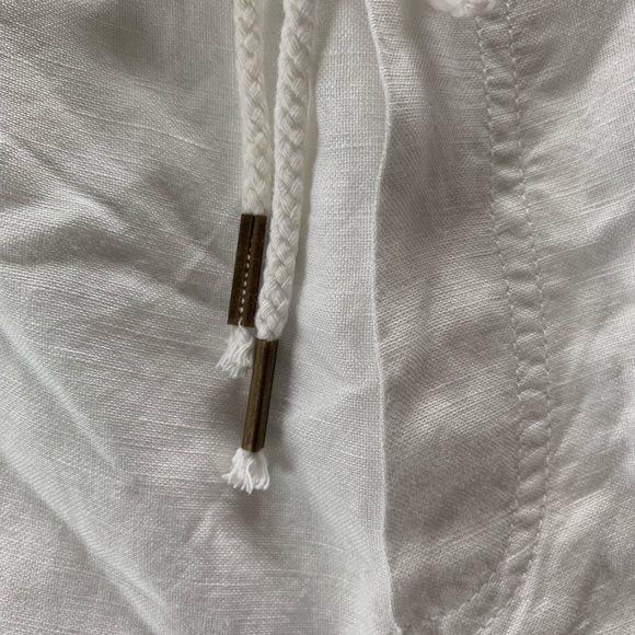 Young Fabulous & Brooke White Linen Blend Shorts - Picture 3 of 6